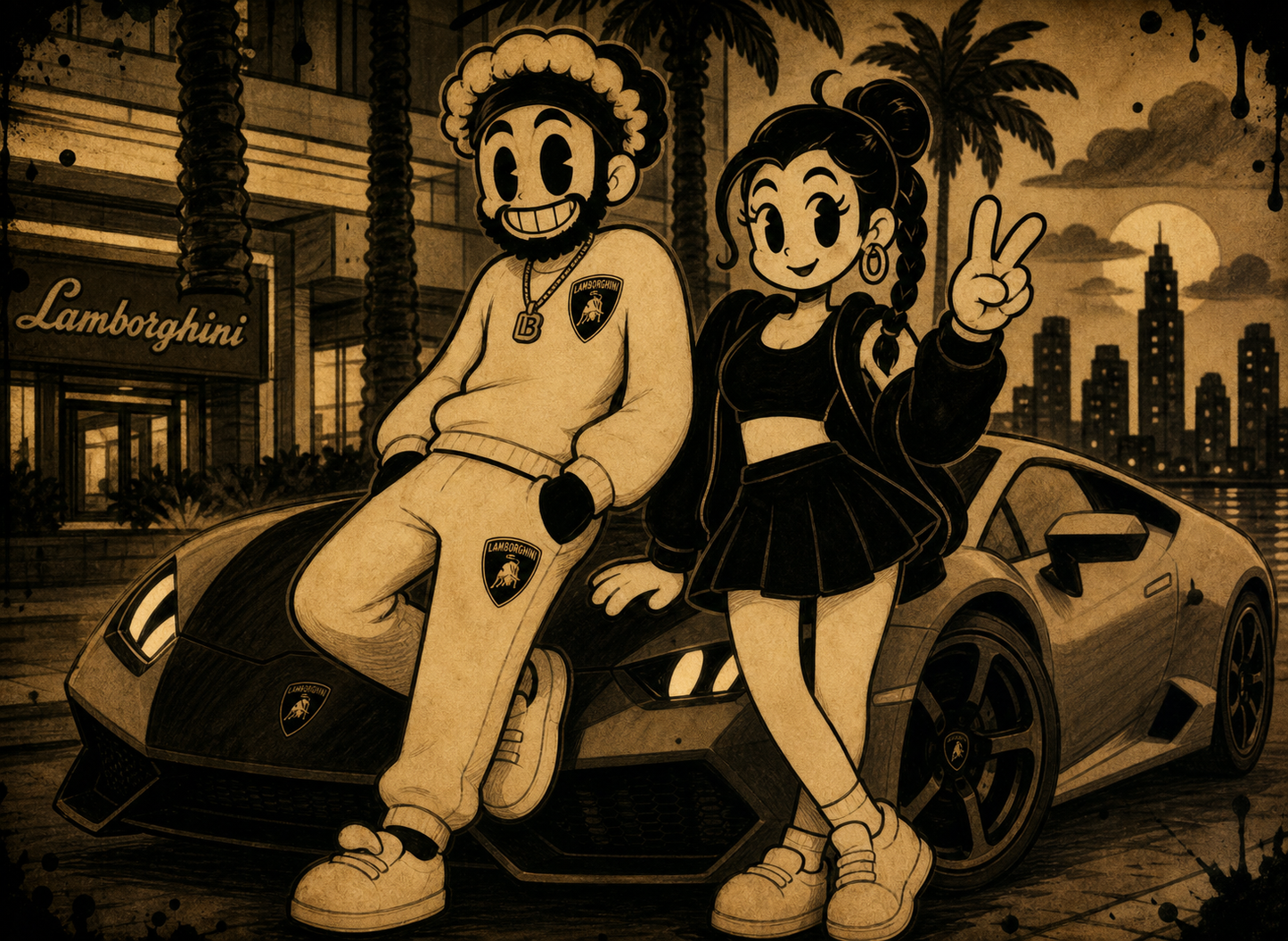GIRL AND CARS