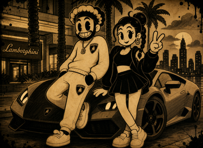 GIRL AND CARS